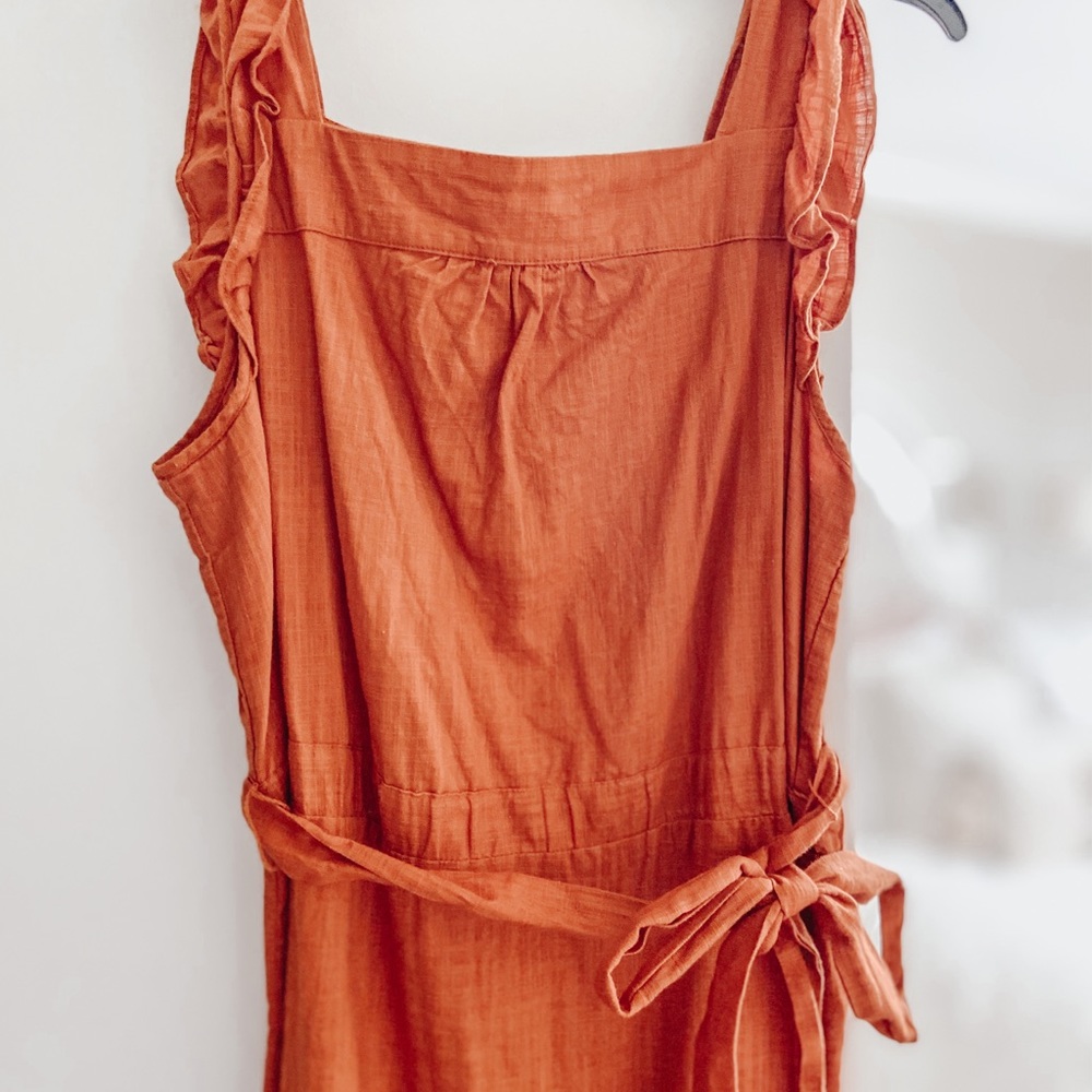 SOLD Burnt  Orange Midi length Jumper Dress